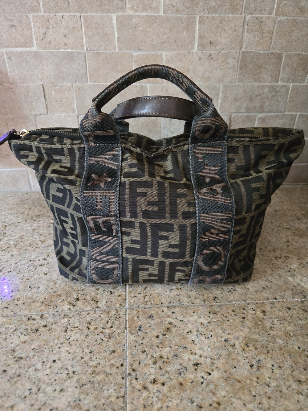 Fendi Zucca Logo Canvas Mini Tote - Picture 2 of 9